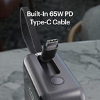 Stuffcool GIGA Smallest 65W 20000mAh Laptop Powerbank with Built in 100W 5A Type C Cable