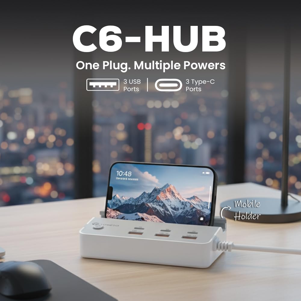 Toreto C6 Hub 30W Multi-Port Power Adapter