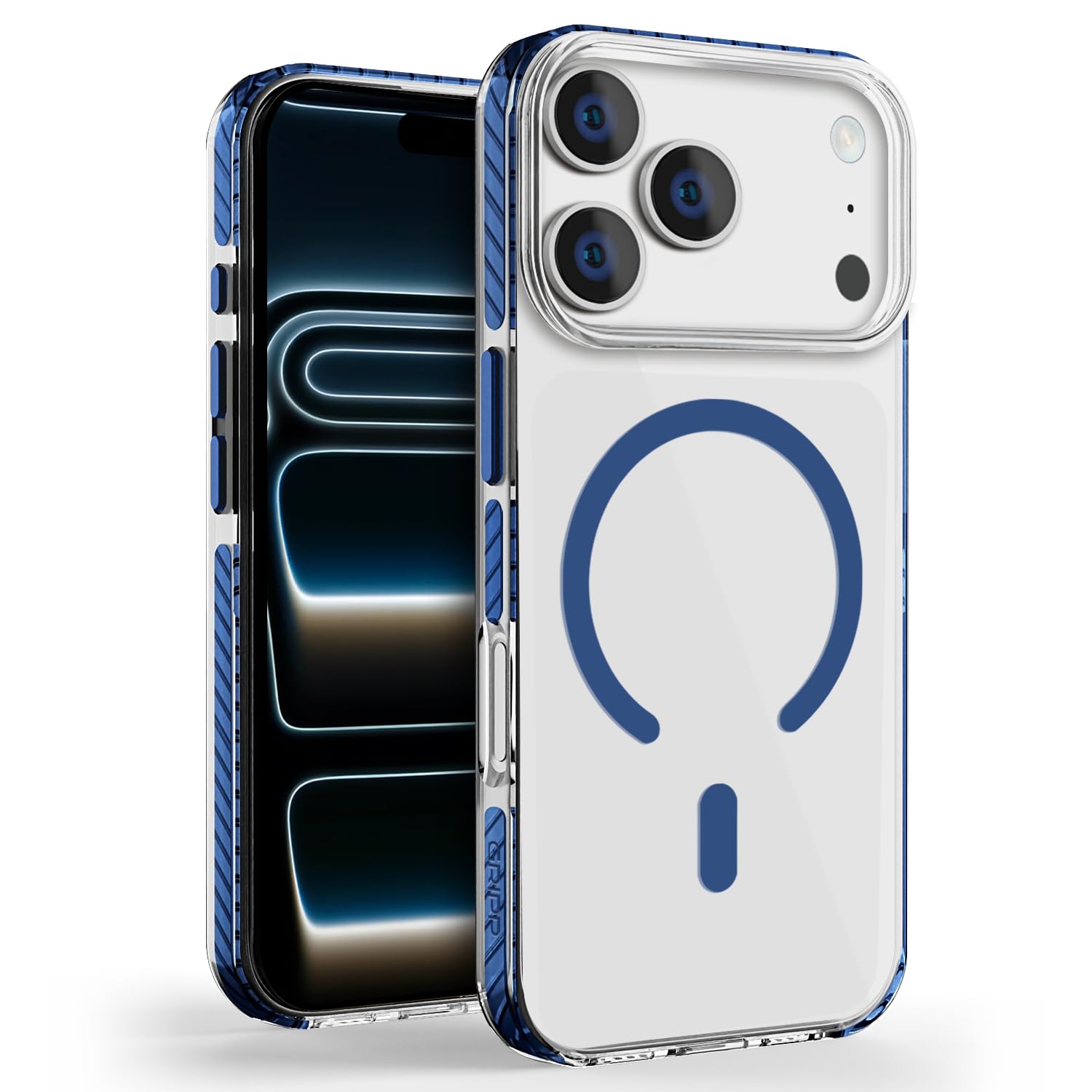GRIPP Combat Mag-Safe Case for iPhone 17 Pro,Impact Resistant Bumper - Blue