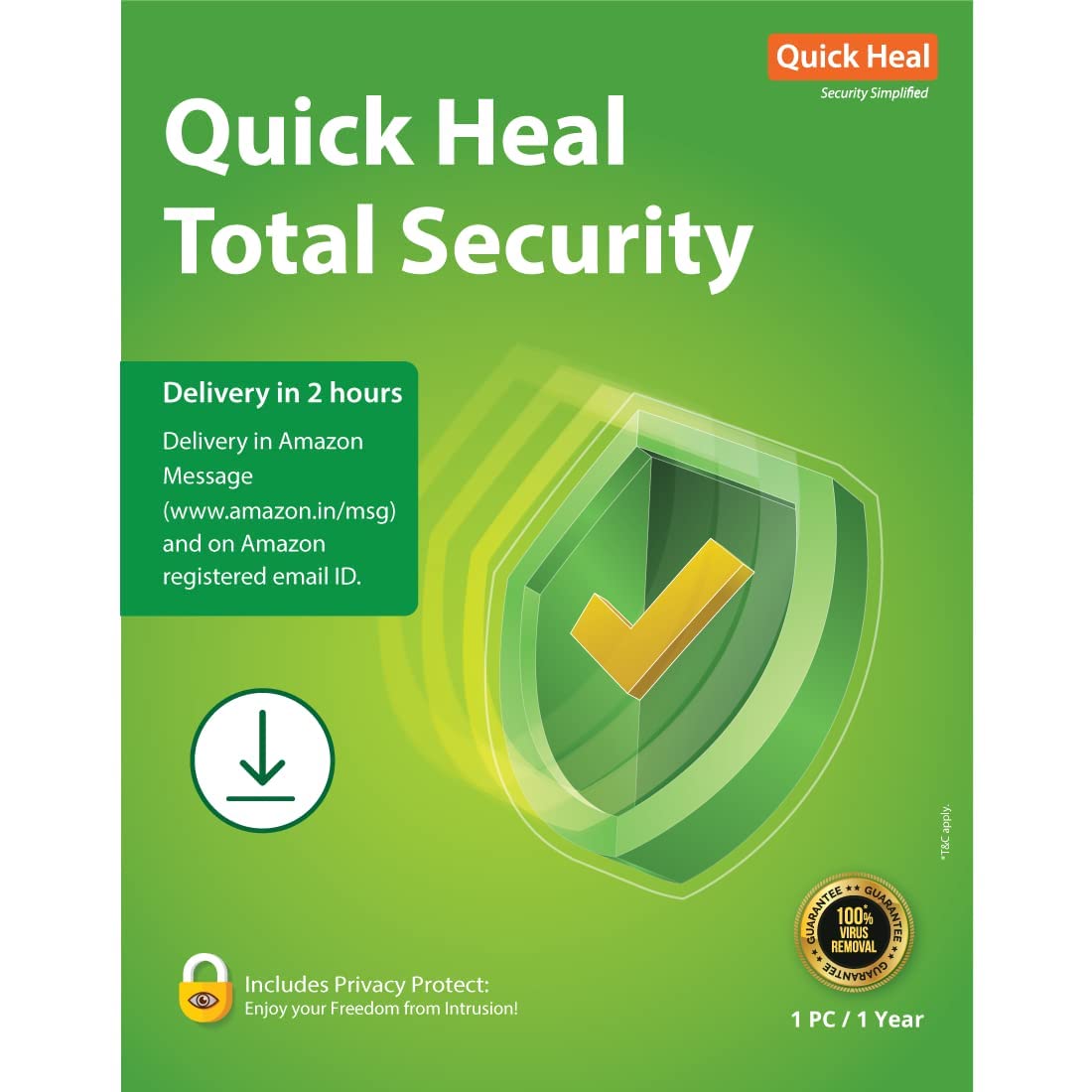 Quick Heal Total Secutiy 2013 - 1 PC, 1 Year