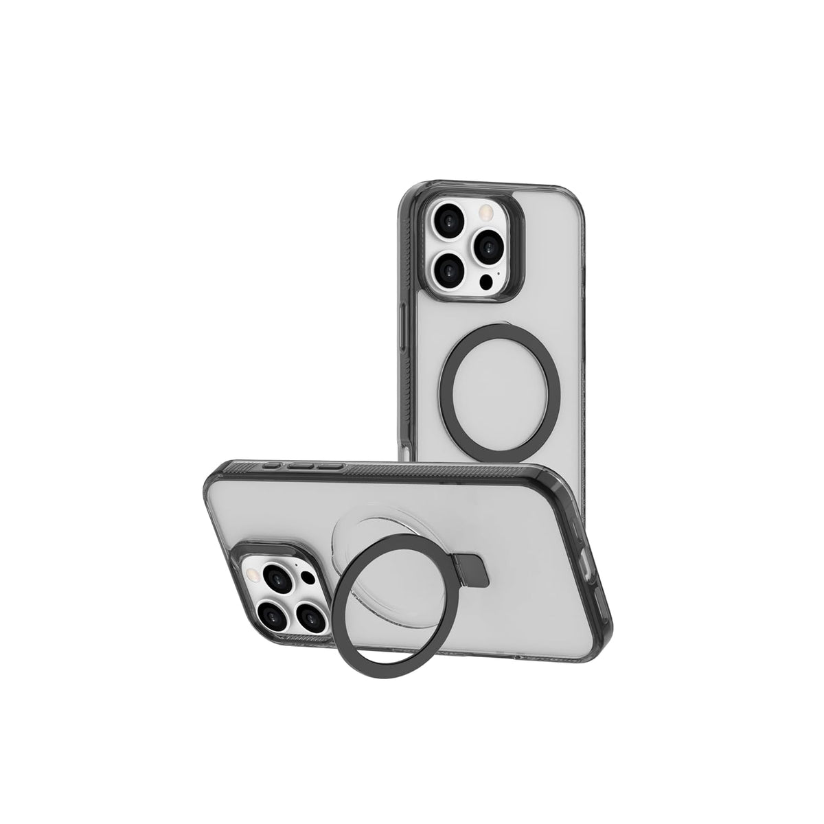 Muvtech Rio SNAP Kickstand TPU Case Compatible for iPhone 16 Pro - Black