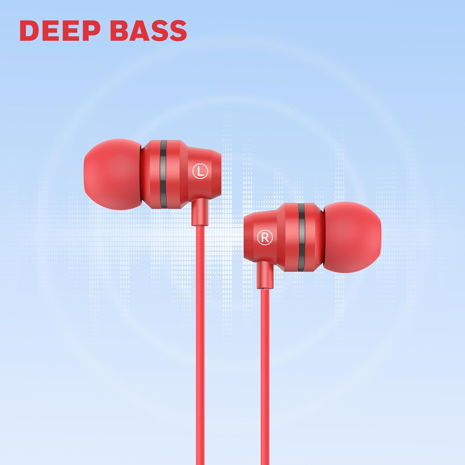 Honeywell Moxie V50 Wired Earphones with Built in Mic, 10mm*2 Drivers