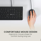 Portronics Keytonic Keyboard and Mouse Combo with USB Cable, 12 Function Shortcut Keys, Full-Sized Keyboard, High-Precision Mouse, for PC, Laptop (Black)