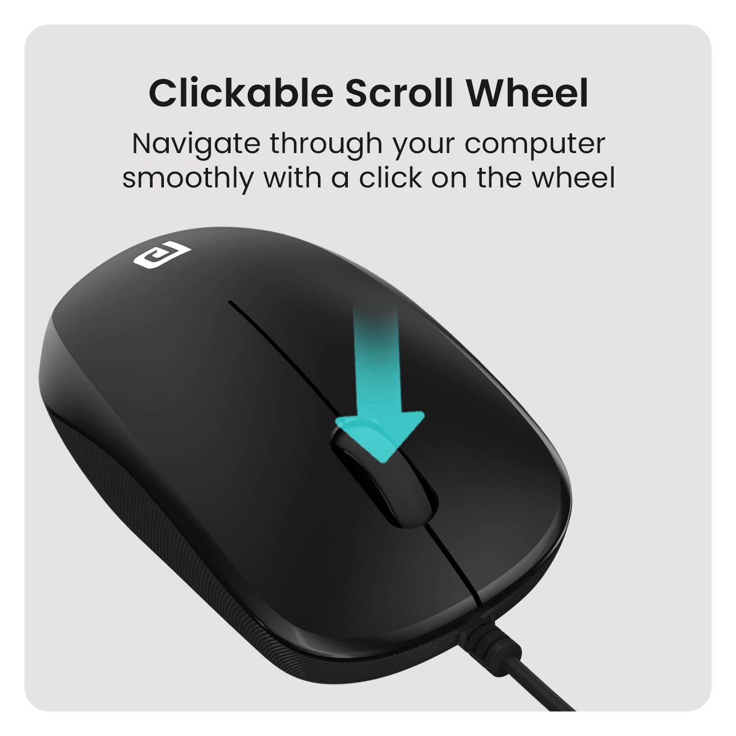Portronics Toad 102 Wired Mouse with 3 Buttons