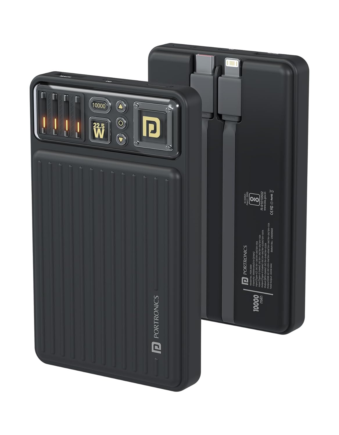Portronics Luxcell Bind Mini 10k 10000mAh Nano Powerbank with 22.5W Fast Charging