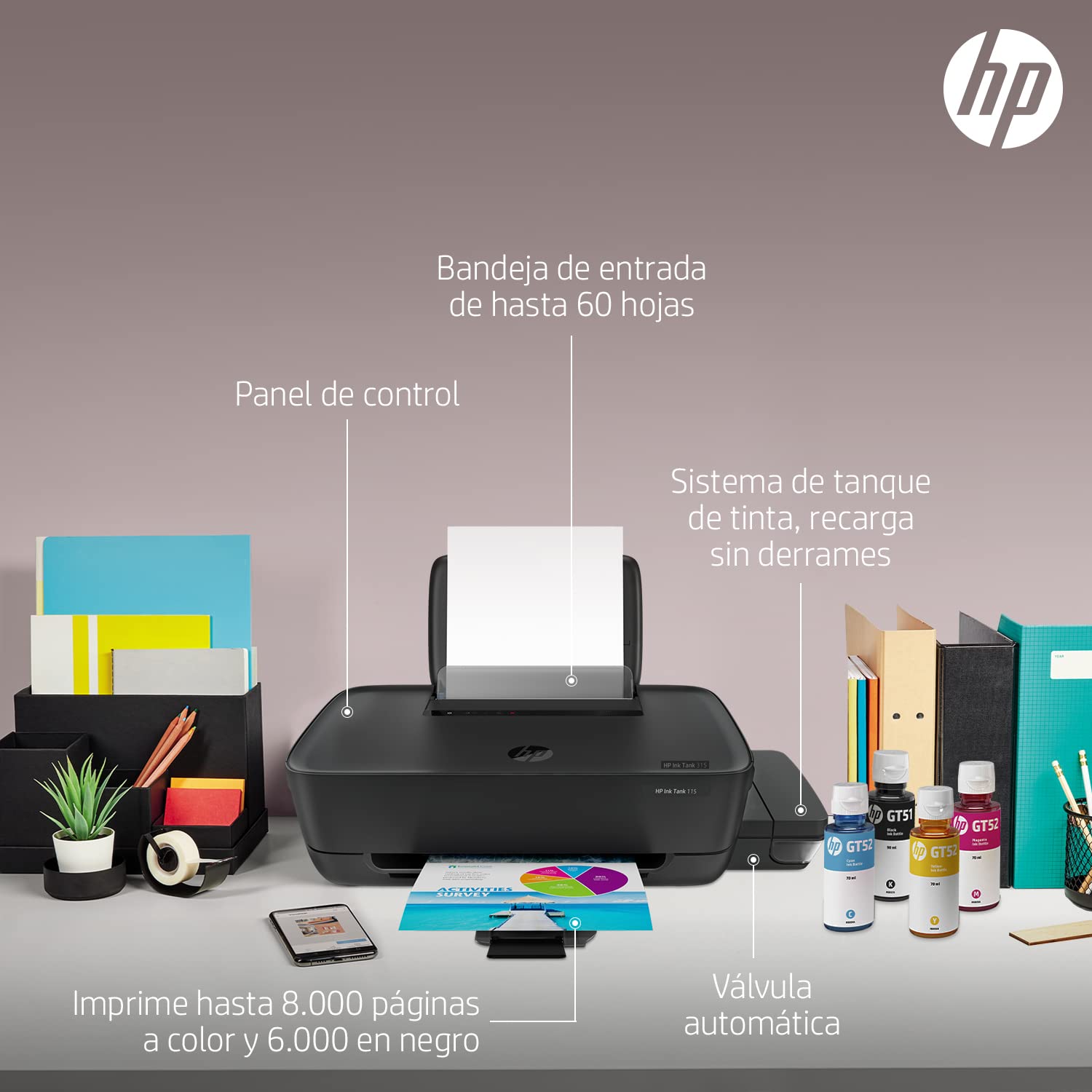 HP Ink Tank 115 Printer, Single function, Printer