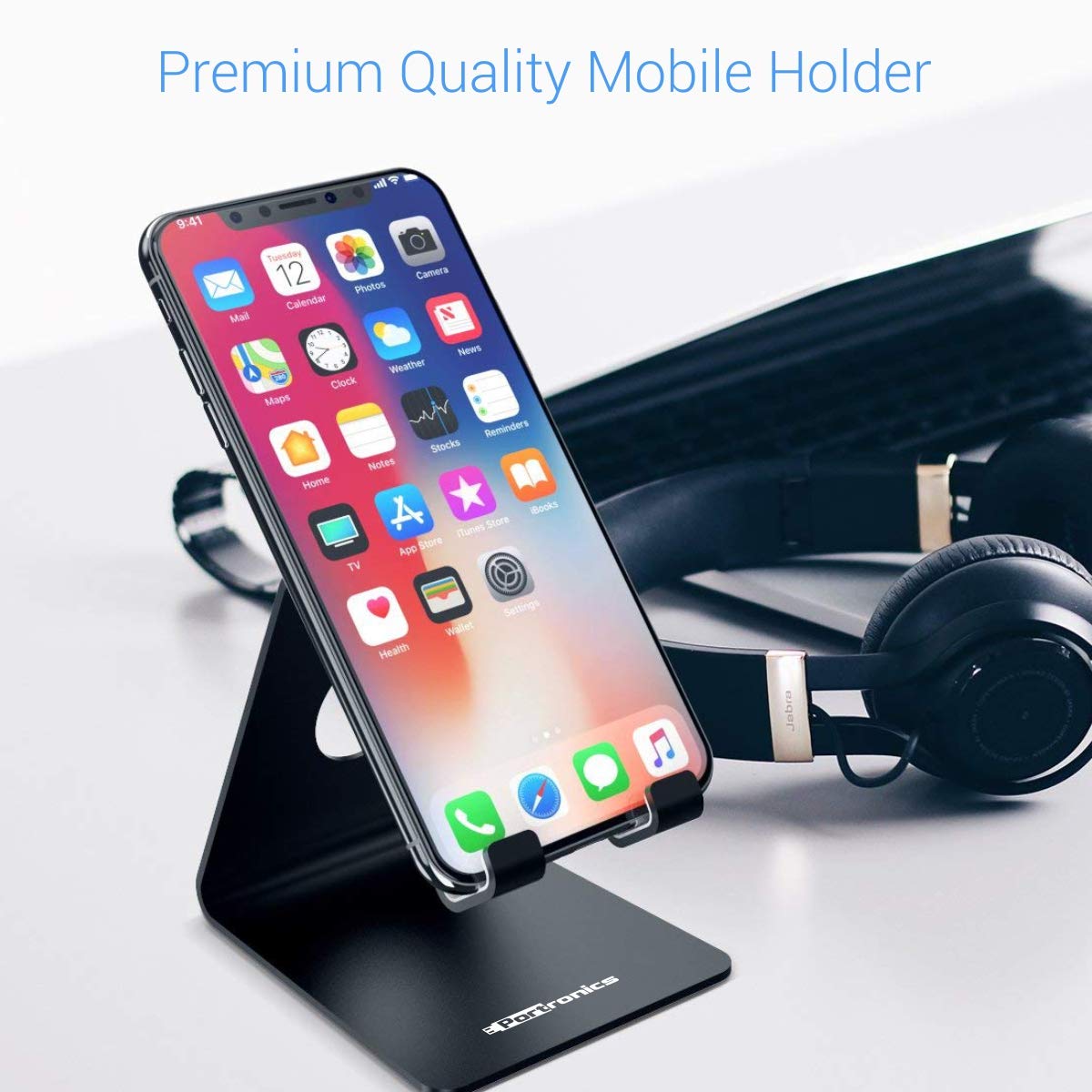 Portronics MODESK Universal Mobile Holder Stand with Metal Body