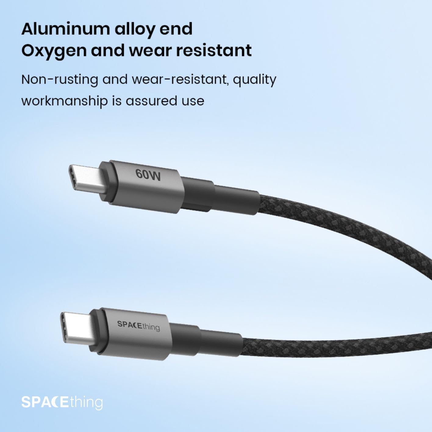 Spacething Volt Cable PD Type-C to Type-C Cable, Fast Charging, USB-C