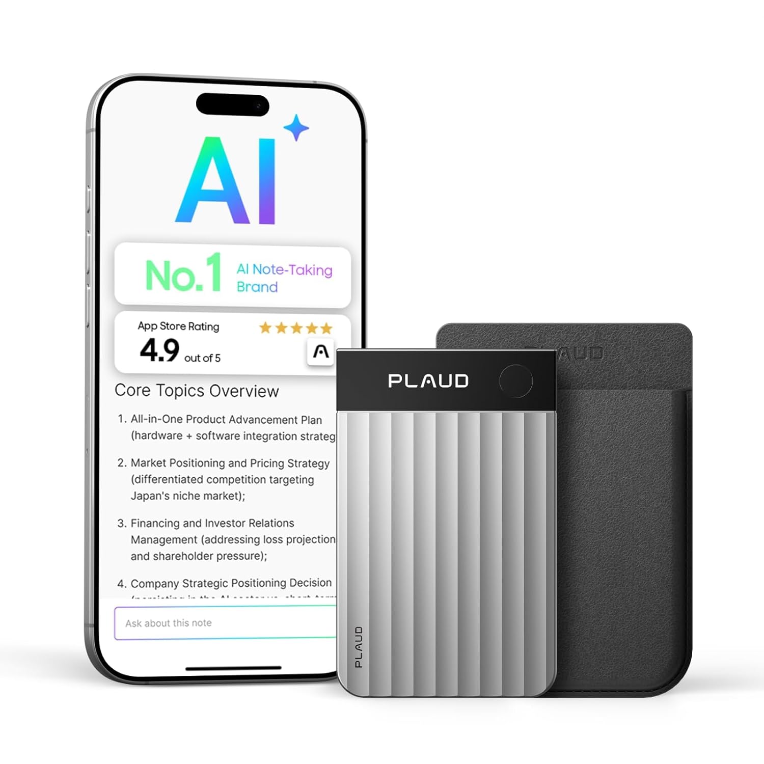 Plaud Note Pro AI Voice Recorder, Transcribe & Summarize with AI
