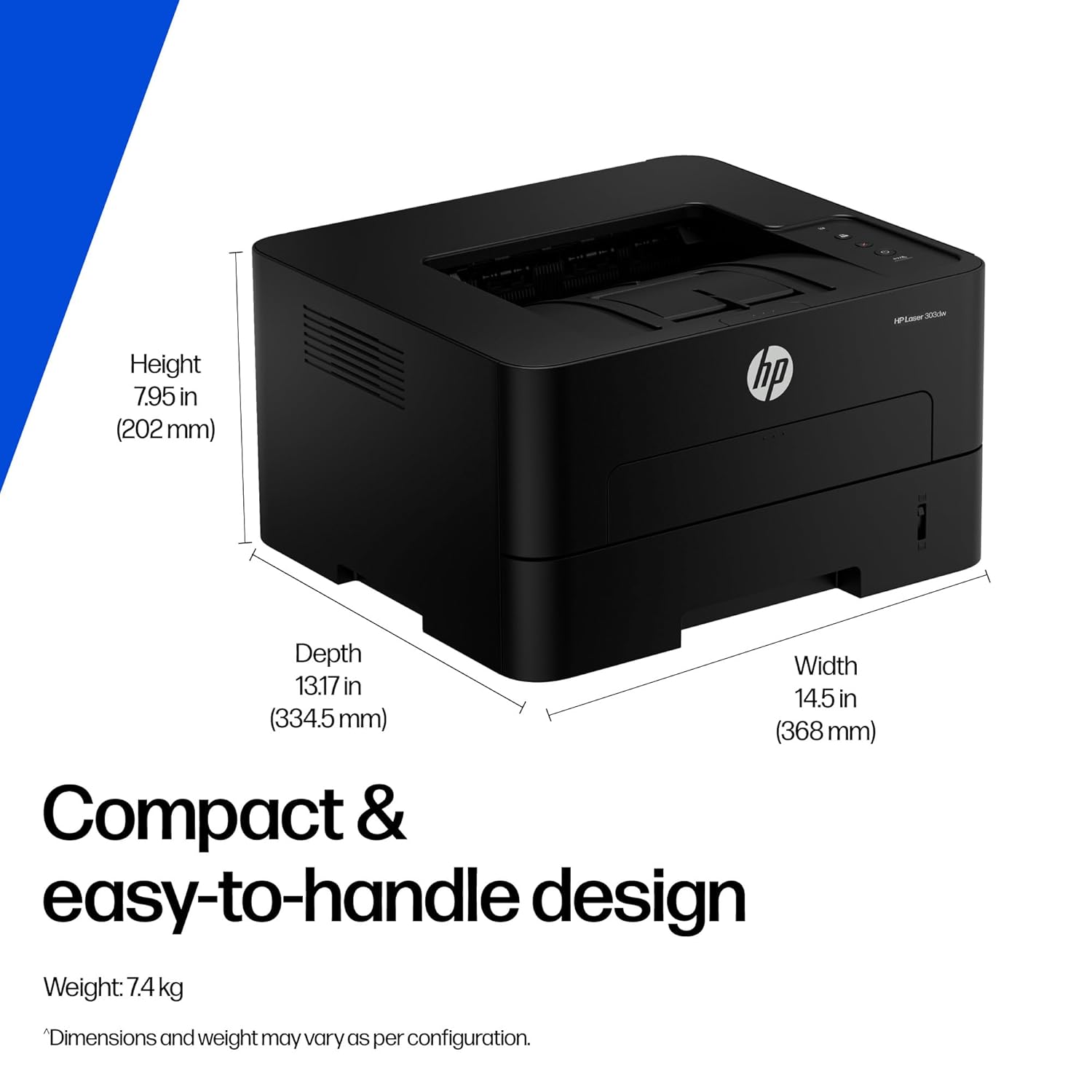 HP 303dw Auto Duplex WiFi Laser Printer (New Launch), 30 PPM, 256 MB Memory
