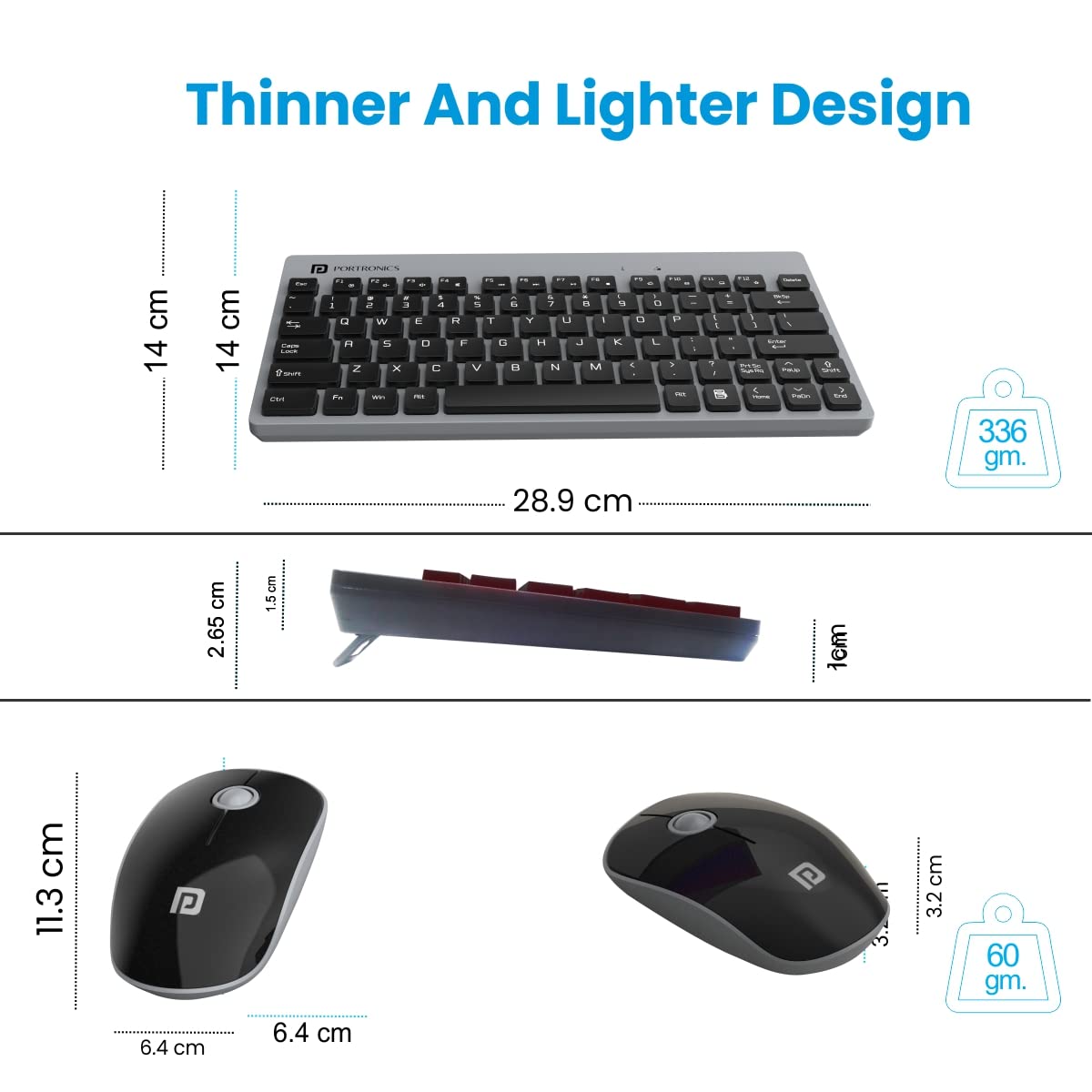 Portronics Key2 Combo Wireless Keyboard and Mouse Set