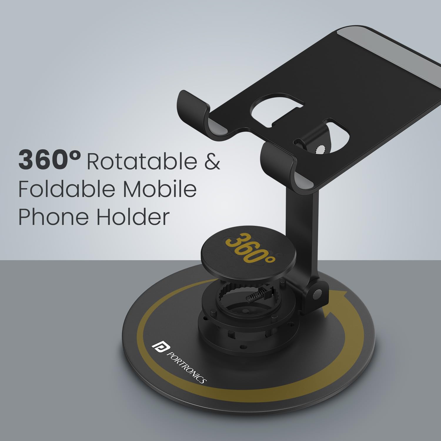 Portronics Mobot 4 Universal Mobile Holding Stand with 360°Rotatable & Height Adjustable