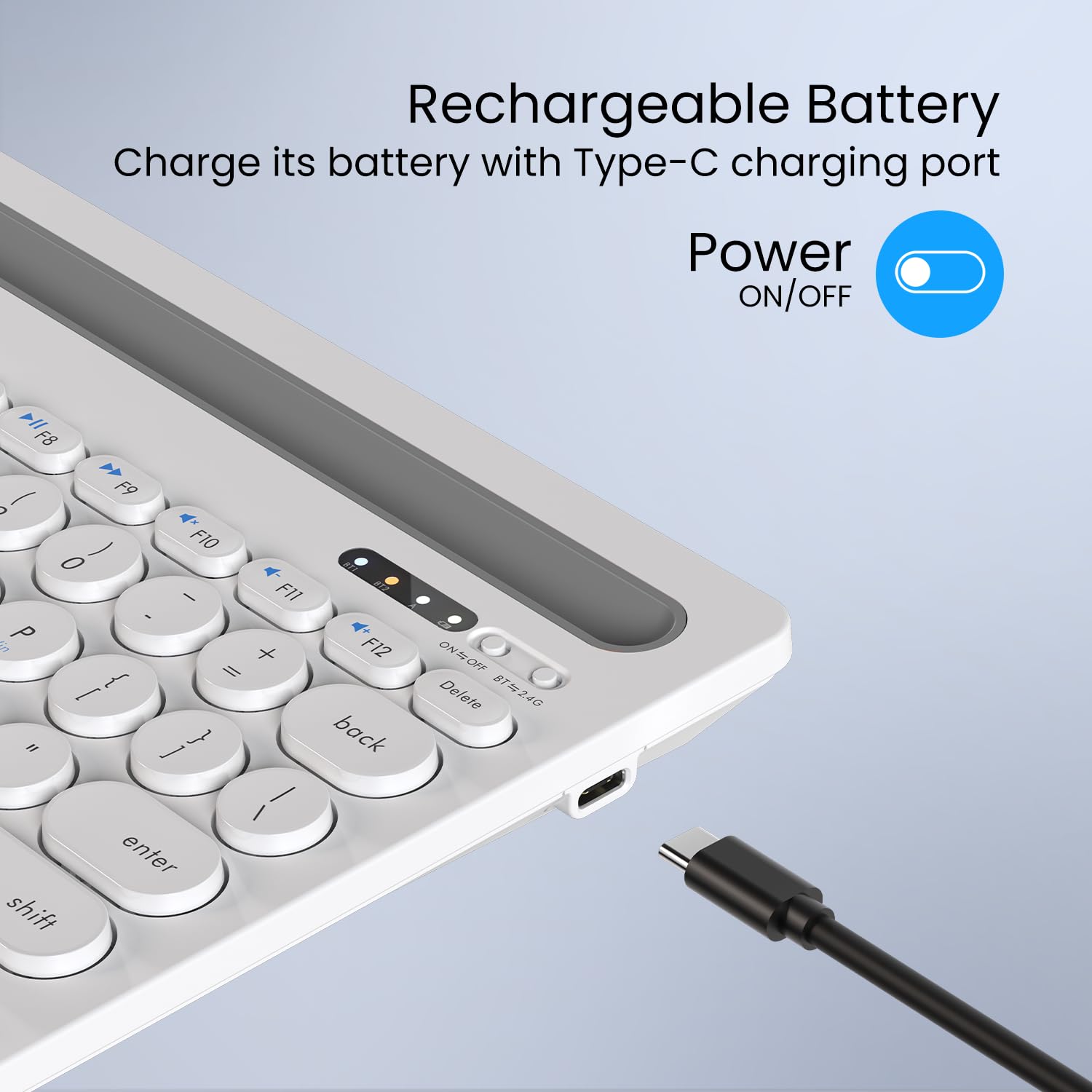 Portronics Bubble Dock Wireless Keyboard with Tablet Holder