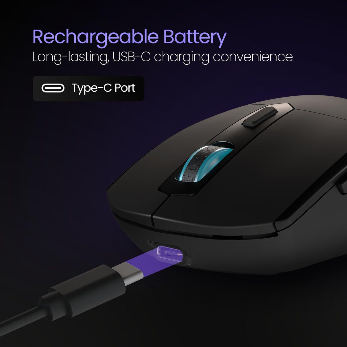 Portronics Toad One Bluetooth Mouse with 2.4 GHz & BT 5.3 Dual Wireless