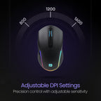 Portronics Toad One Bluetooth Mouse with 2.4 GHz & BT 5.3 Dual Wireless
