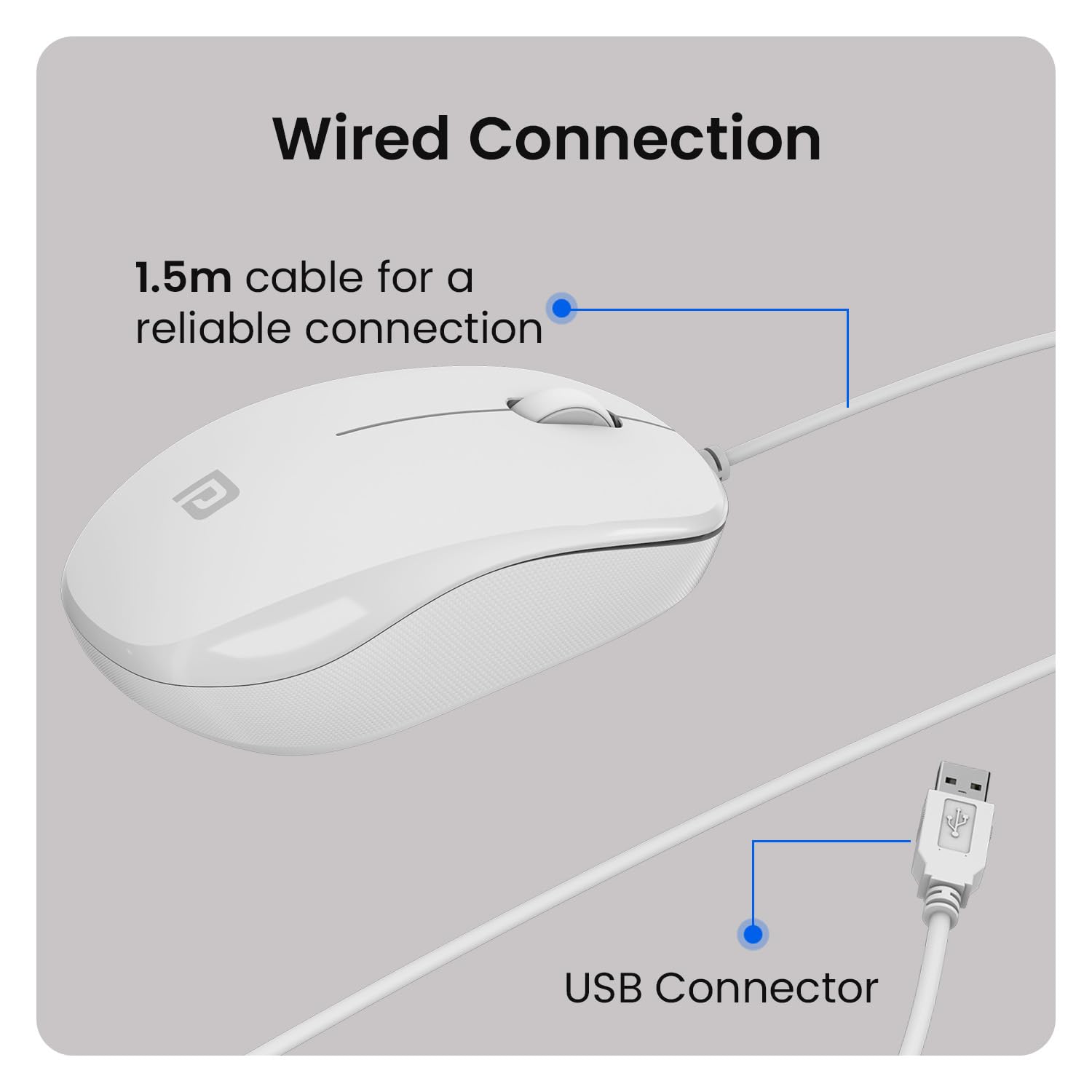 Portronics Toad 102 Wired Mouse with 3 Buttons