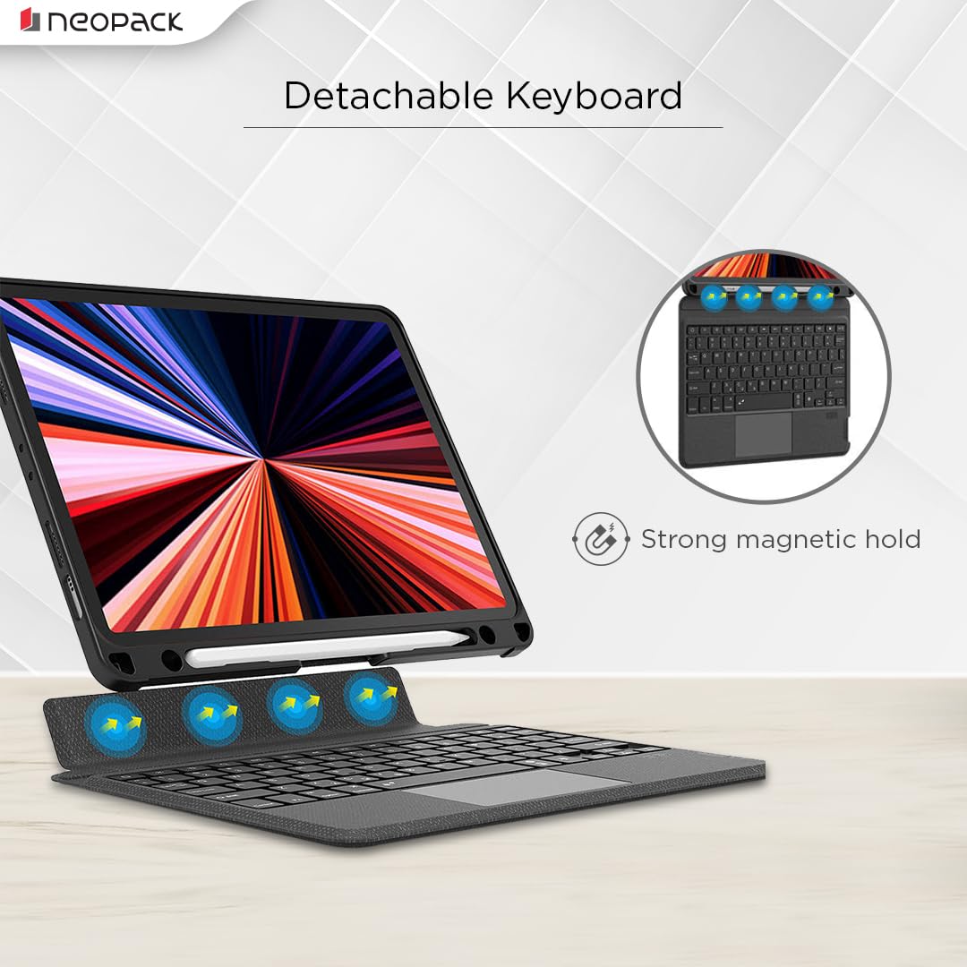Neopack Magnetic Smart Cover with Detachable Keyboard