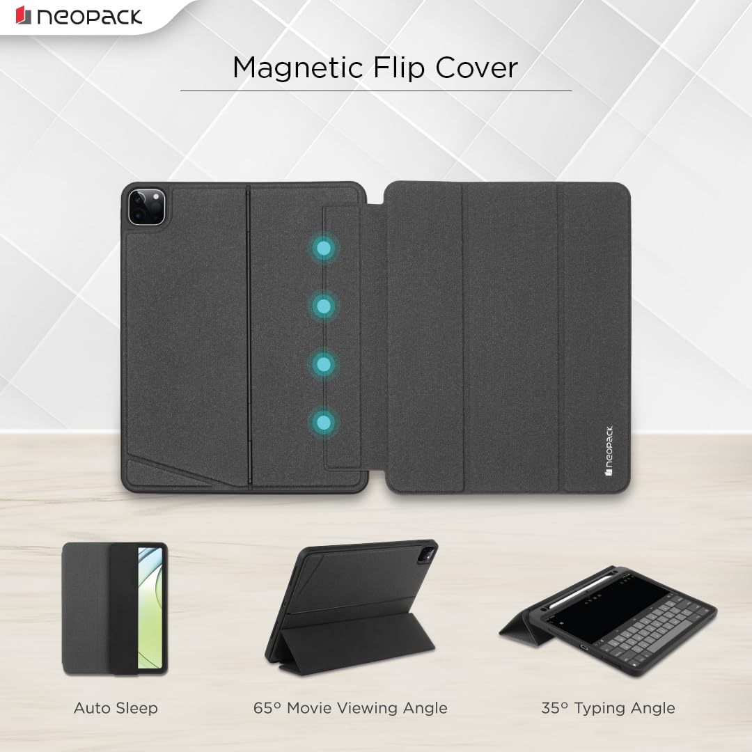 Neopack Magnetic Smart Cover with Detachable Keyboard