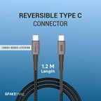 Spacething Volt Cable PD Type-C to Type-C Cable, Fast Charging, USB-C
