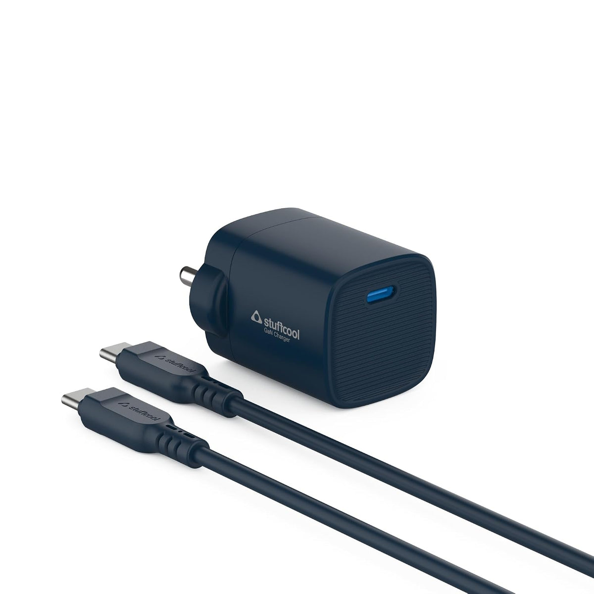 Stuffcool Novus 25W Super Fast GaN Charger with Type C to C 60W 3A Cable for Samsung, Pixel & iPhone
