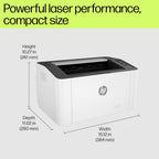 HP Laser 1008w Printer, Wireless, Single Function, Print, Hi-Speed USB 2.0, Up to 21 ppm, 150-sheet Input Tray, 100-sheet Output Tray, 10,000-page Duty Cycle