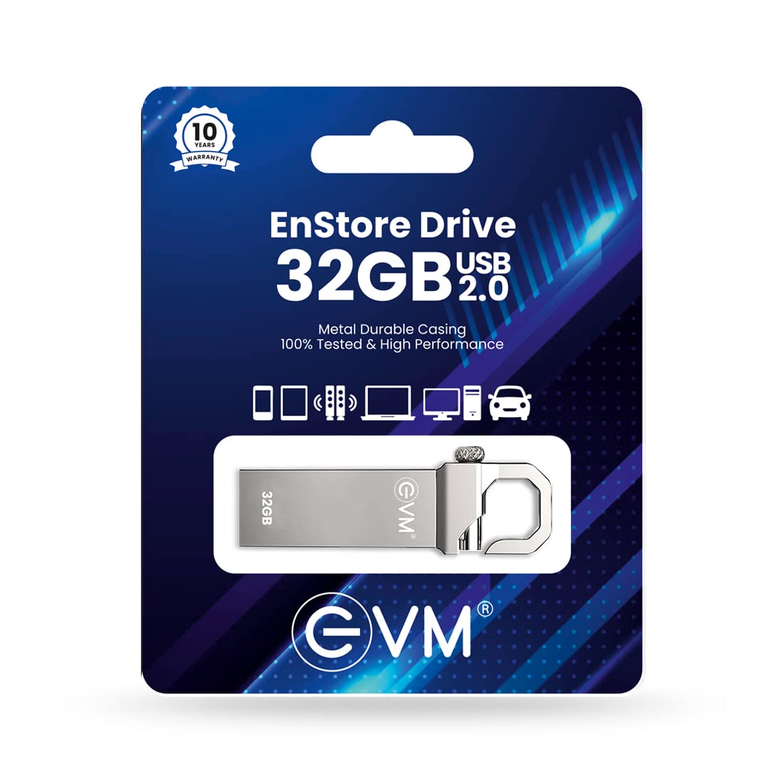 EVM EnStore 32GB Metal USB 2.0 Flash Drive
