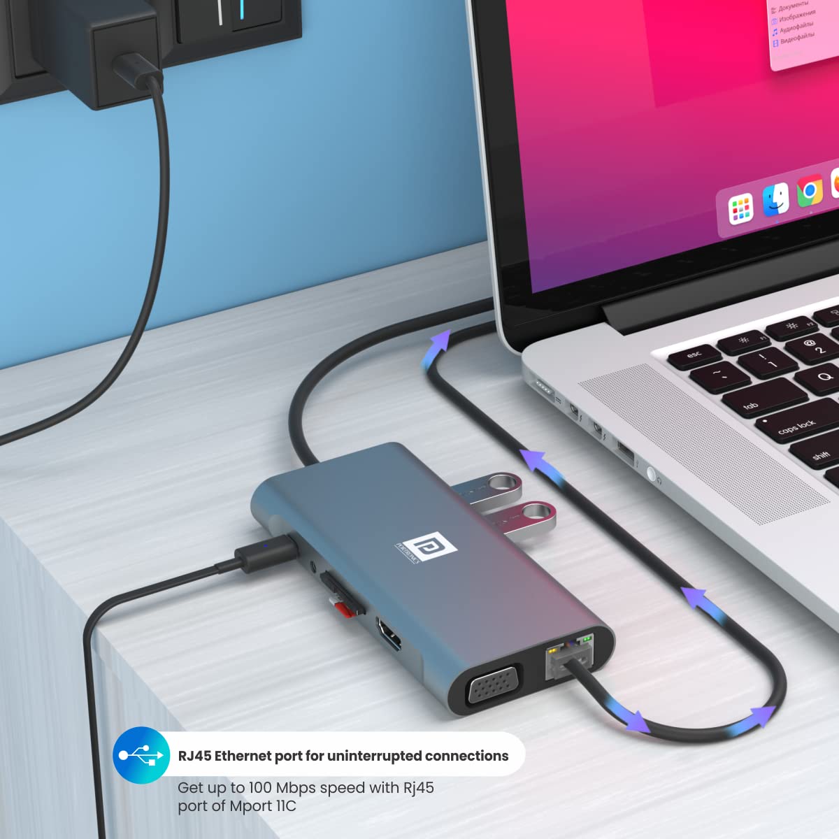 Portronics Mport 11C USB C Hub/Docking Station (11-in-1)