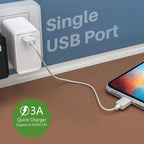 Portronics Adapto ONE POR-1103 3A Fast Charging Adapter with 1M Type C Cable (White)