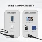Portronics Konnect X 3A Unbreakable Nylon Braided USB to Type C Fast Charging Cable 2M Long