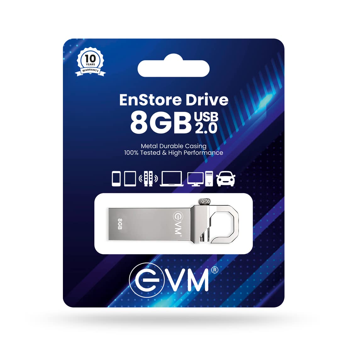 EVM EnStore 8GB Metal USB 2.0 Flash Drive