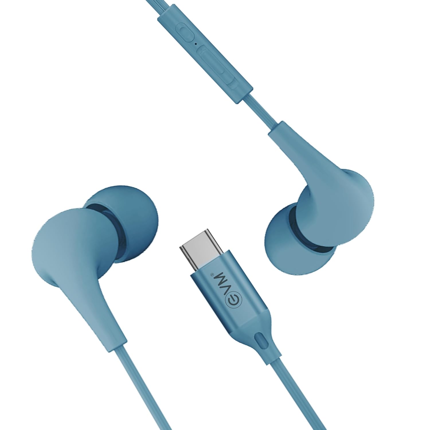 EVM Type-C Wired Earphone - Stereo Sound - Built-in Mic with Call & Music Control - Comfort Fit