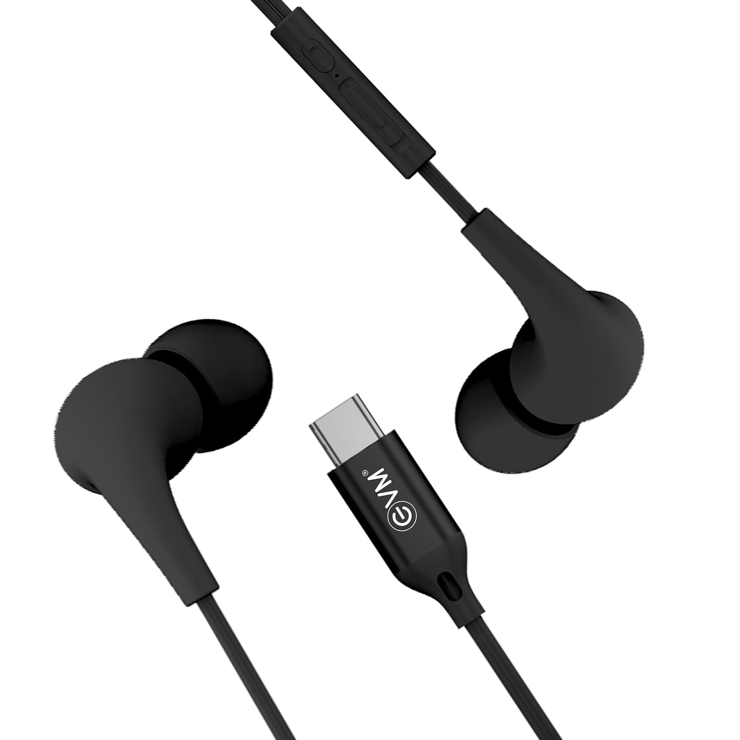EVM Type-C Wired Earphone - Stereo Sound - Built-in Mic with Call & Music Control - Comfort Fit