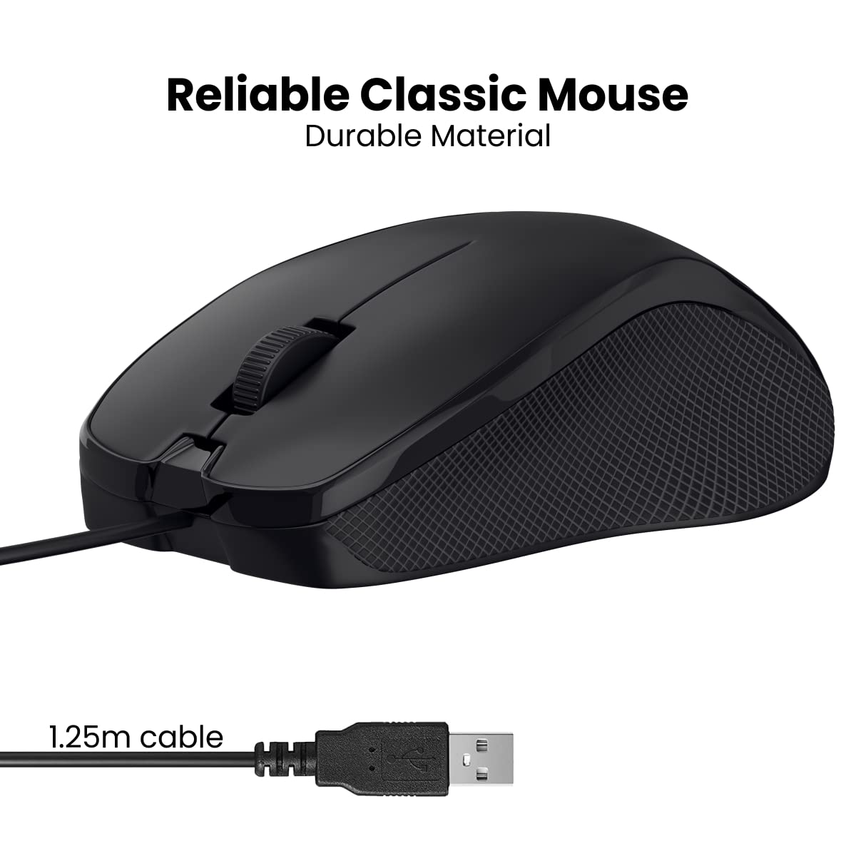 Portronics Toad 101 Wired Optical Mouse with 1200 DPI