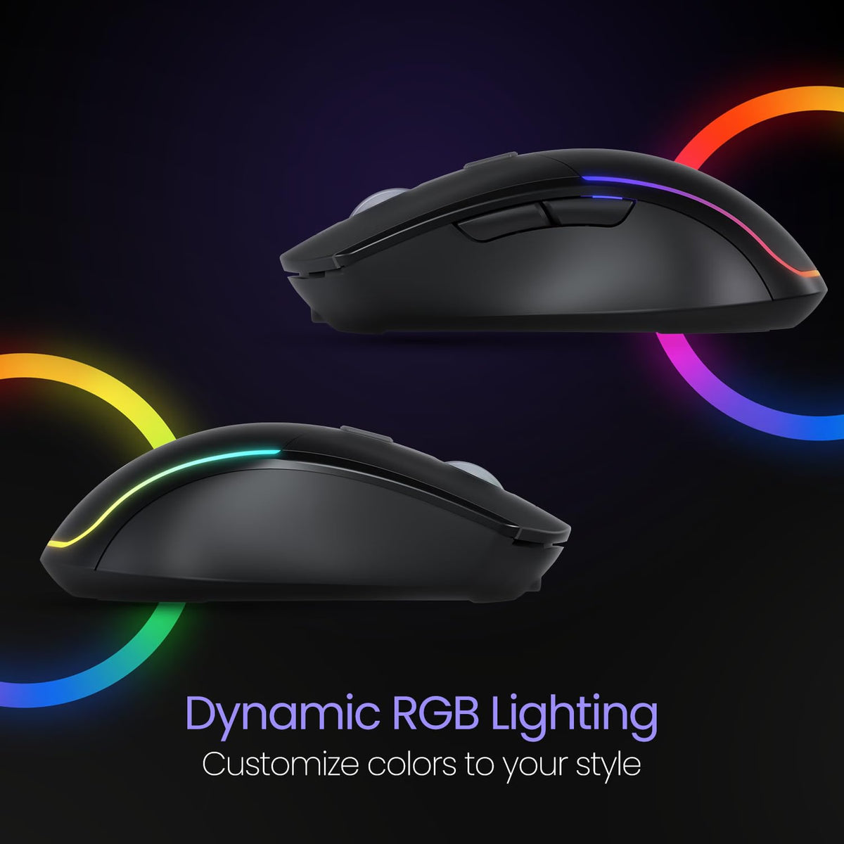 Portronics Toad One Bluetooth Mouse with 2.4 GHz & BT 5.3 Dual Wireless