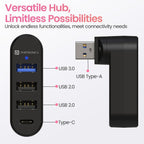 Portronics MPort Spin 4-in-1 USB Hub
