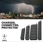 Belkin 6-Socket Extension Board with Surge Protector Universal Socket (2-Meter)
