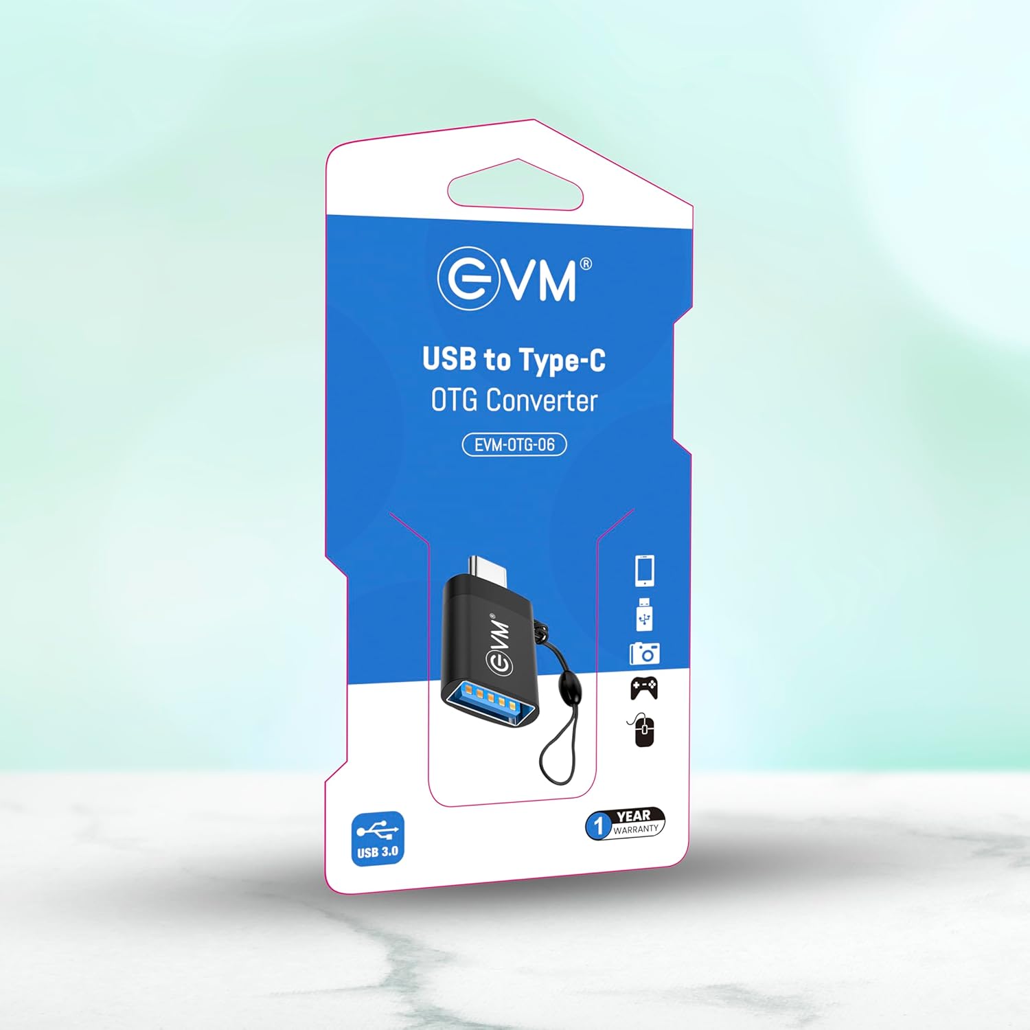EVM USB to Type-C 3.0 OTG Converter Adapter - Portable & Lightweight