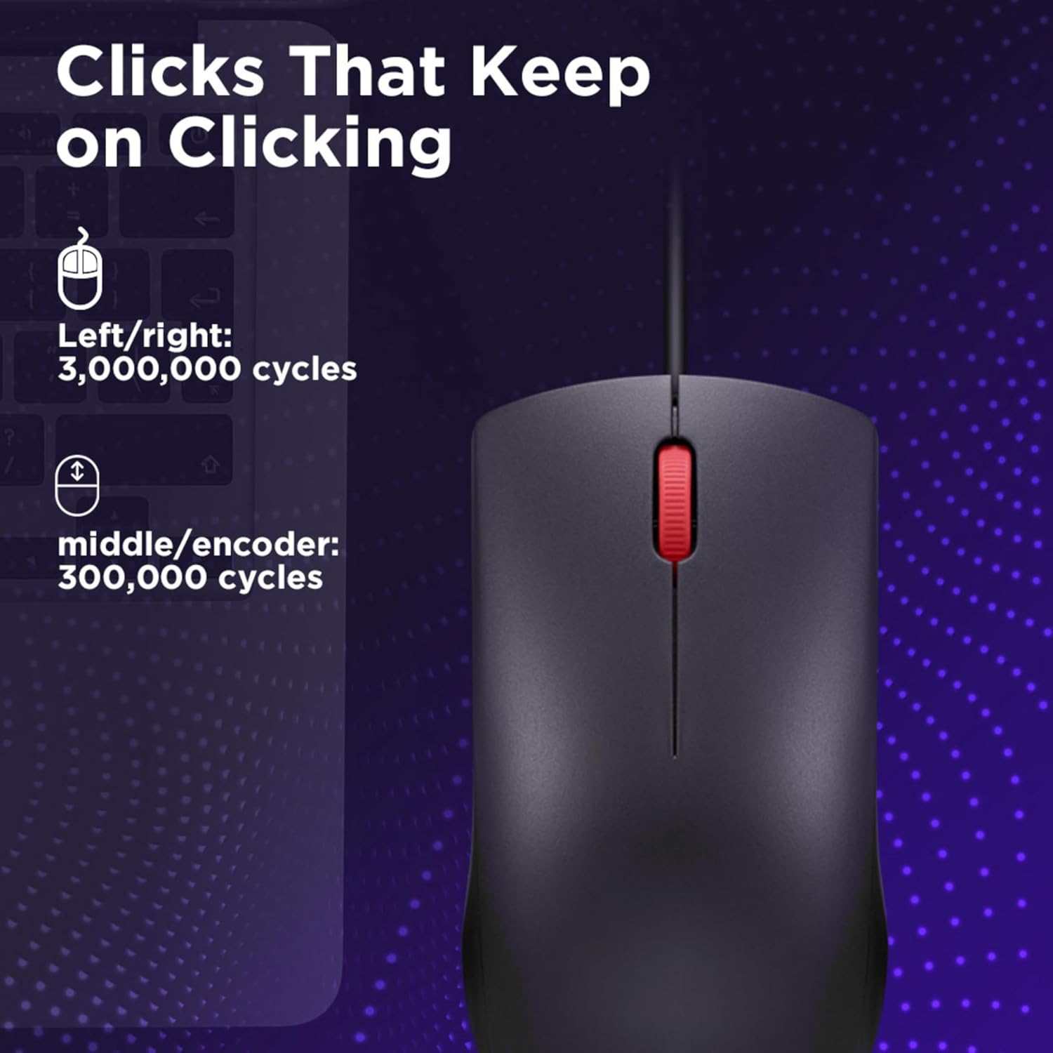 Lenovo 120 Wired Plug & Play USB Mouse