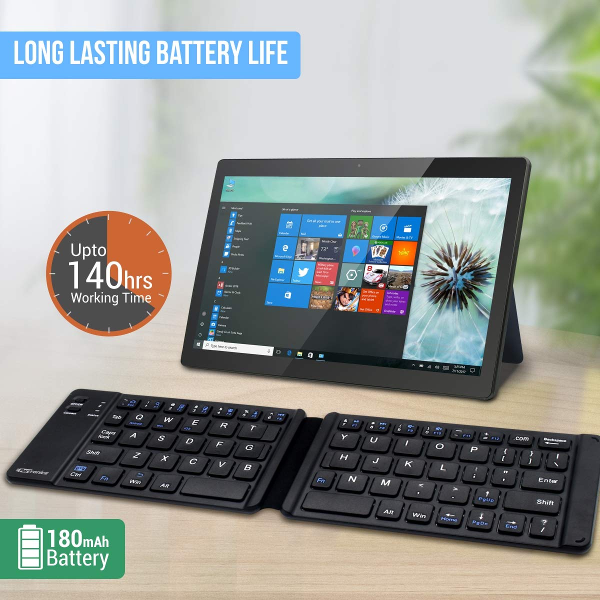 Portronics Chicklet Foldable QWERTY Keyboard
