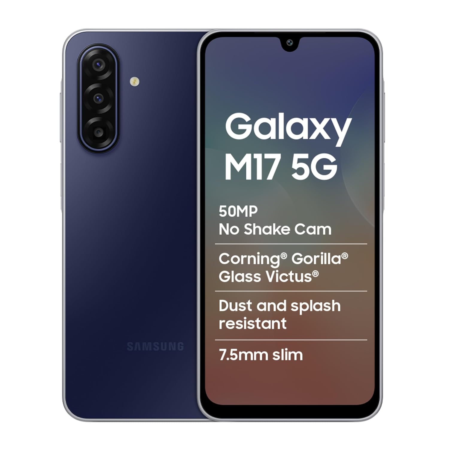 Samsung Galaxy M17 5G Mobile (Sapphire Black, 8GB RAM, 128GB Storage)