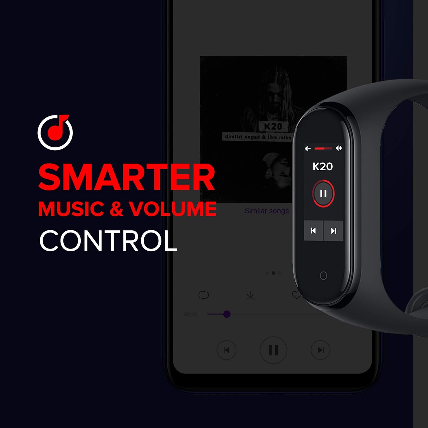 Mi Smart Band 4 0.94-inch AMOLED Color Display, 20 Days Battery