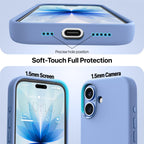 Vaku Luxos® Liquid Silicon Magpro TPU Back Cover Case for iPhone 17 - Sky Blue