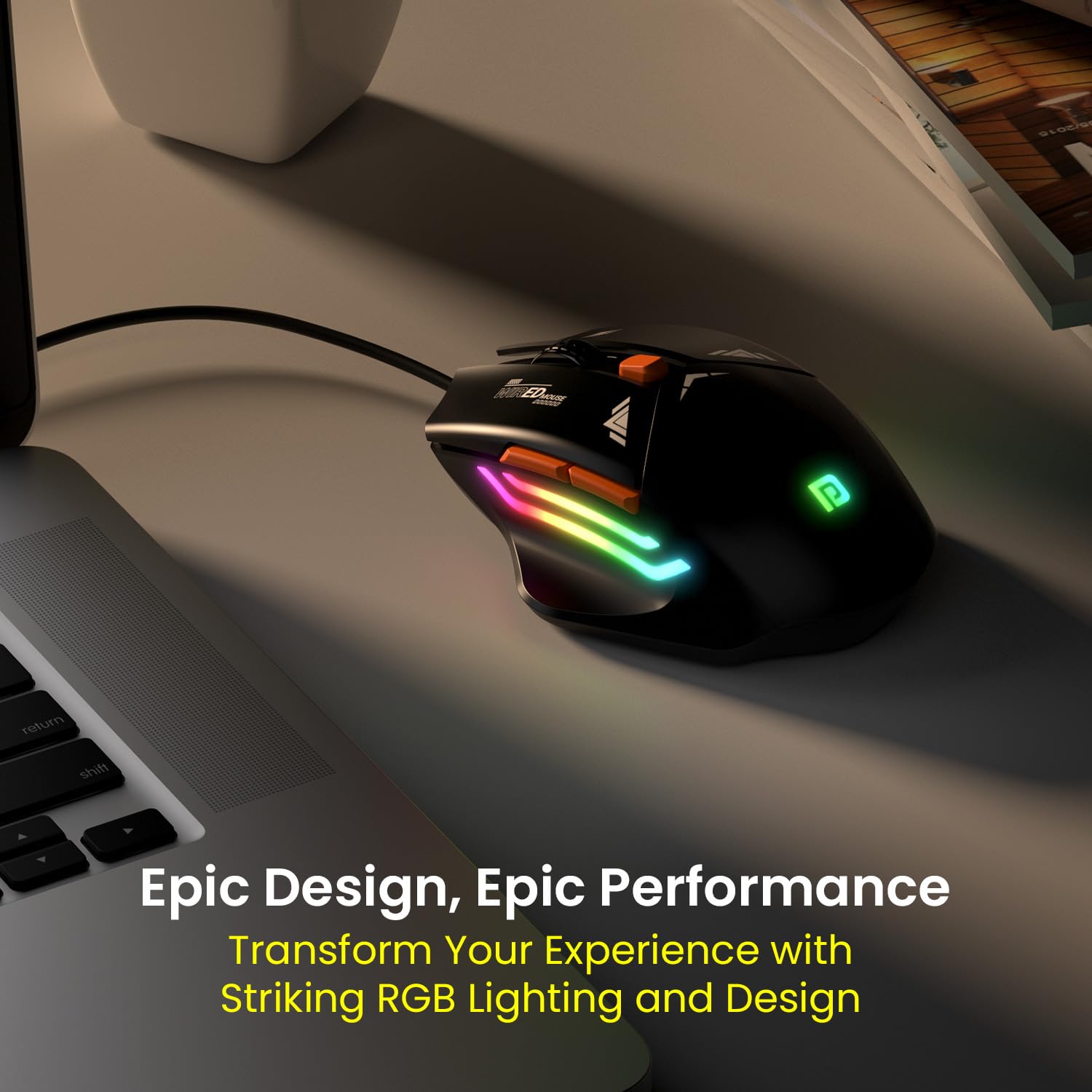 Portronics Vader Wired Gaming Mouse with 6 Buttons