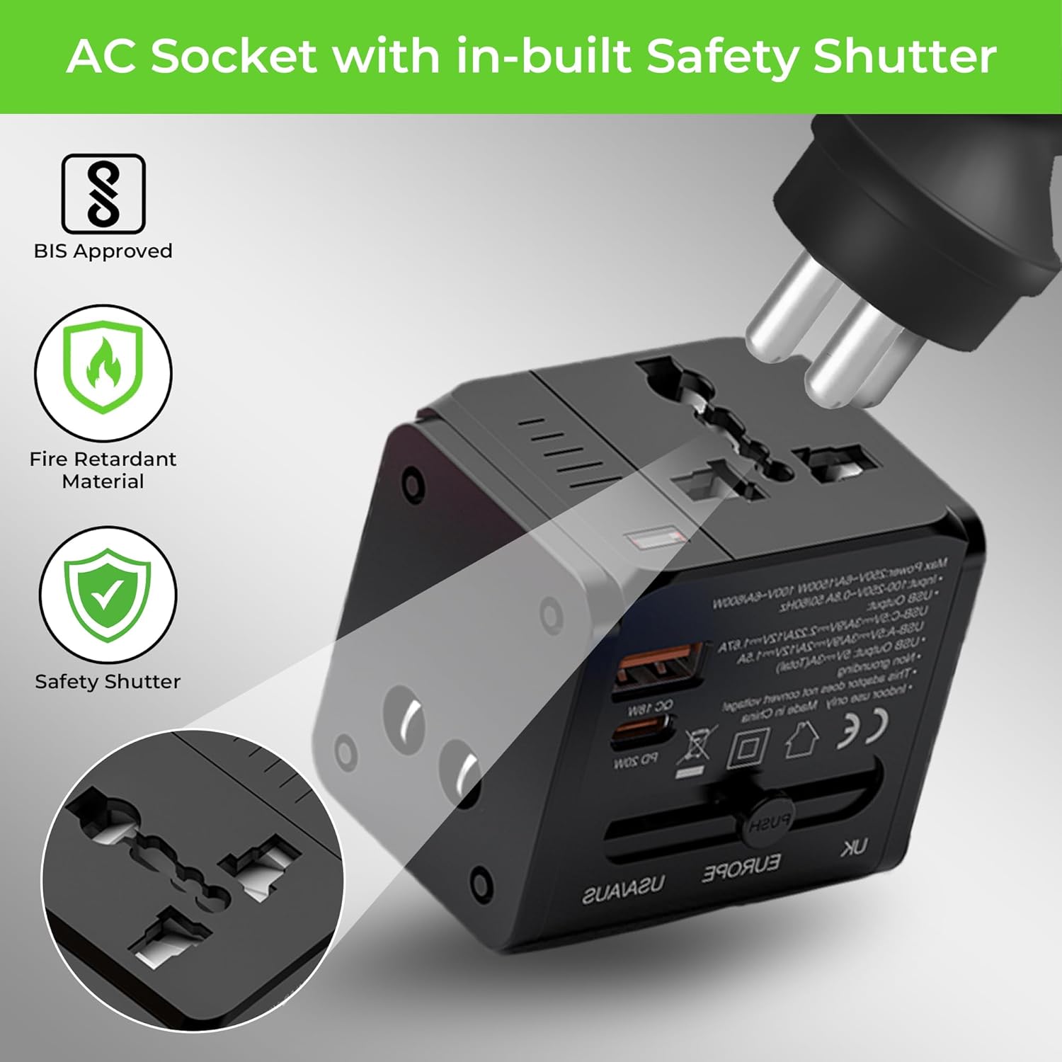 UltraProlink International All in One Universal Travel Adapter
