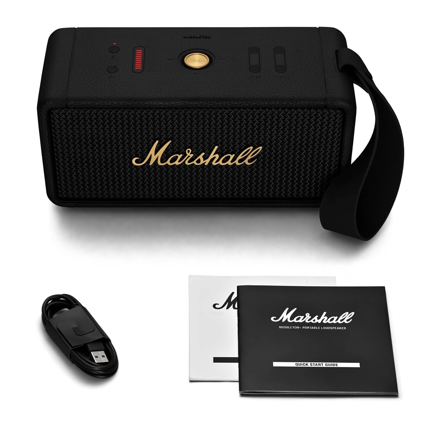 Marshall Middleton Portable Bluetooth Speaker - Black & Brass
