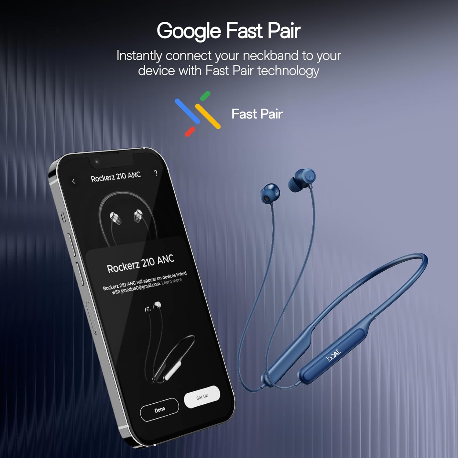 boAt Rockerz 210 ANC Bluetooth in Ear Neckband