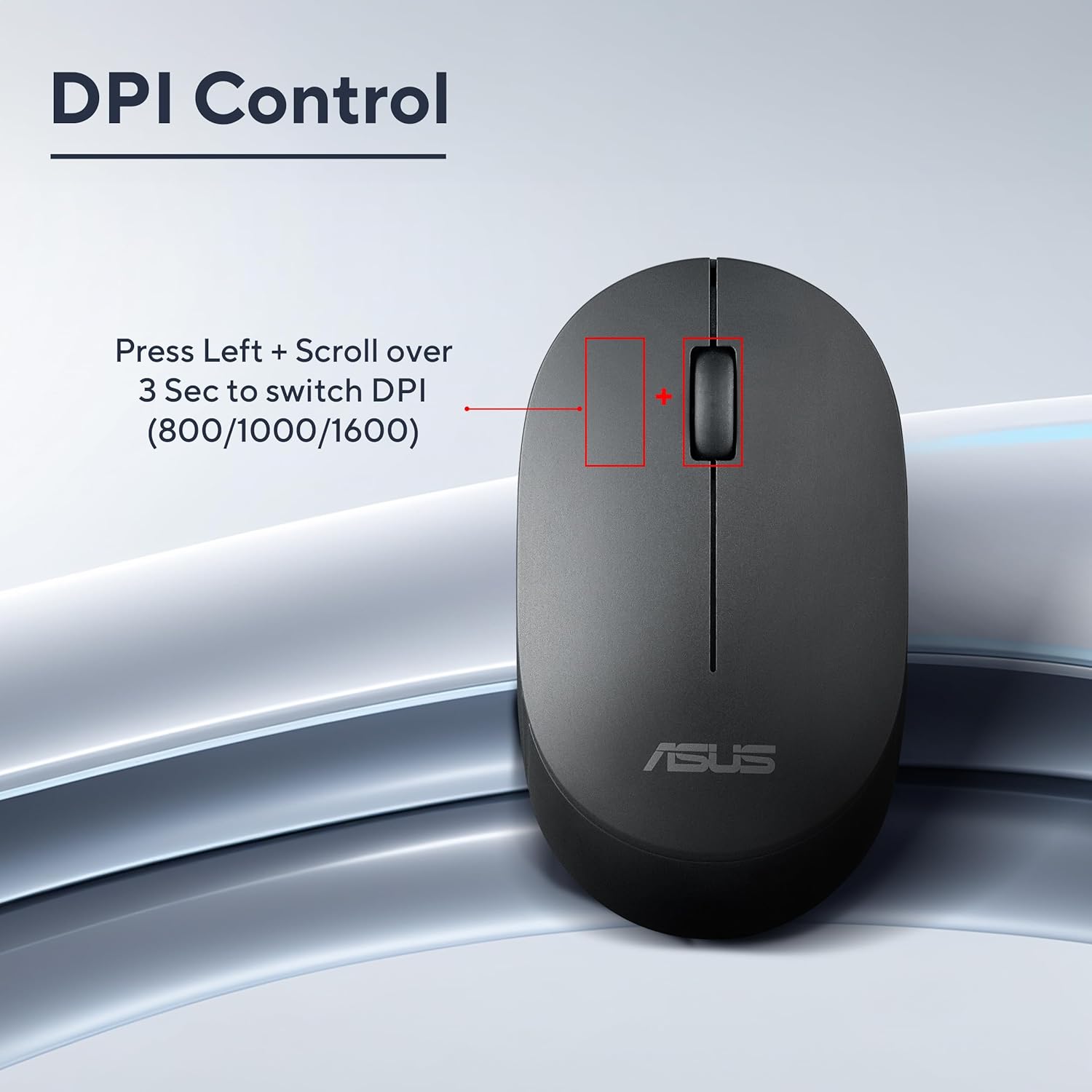 ASUS MW105 Multi-Device Wireless Bluetooth Silent Mouse