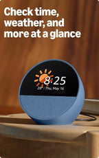 Amazon Echo Spot (latest model), Smart alarm clock with vibrant sound, Alexa and Bluetooth | Black