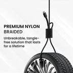 Portronics Konnect X 3A Unbreakable Nylon Braided USB to Type C Fast Charging Cable 2M Long
