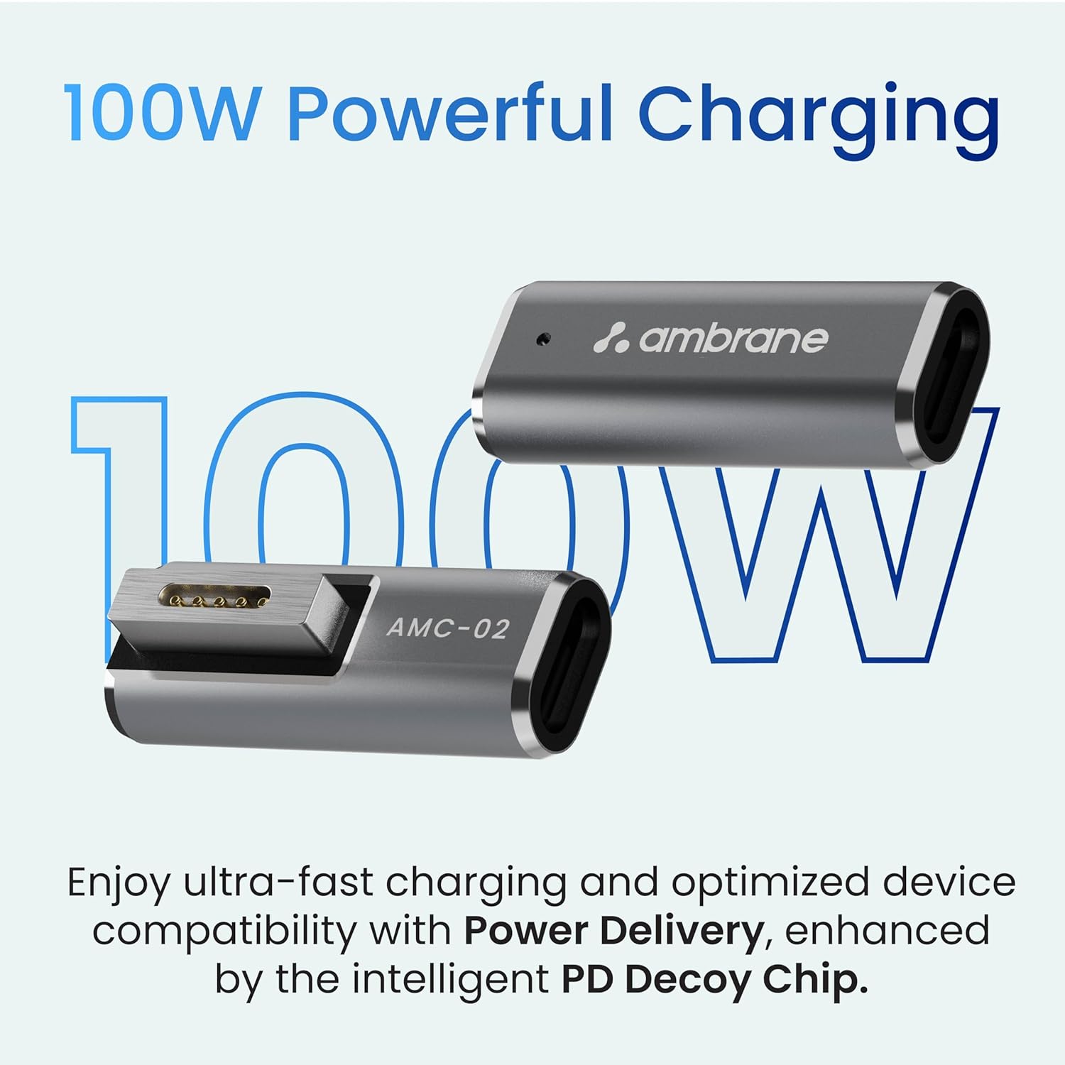 Ambrane USB C to Magnetic T-Tip Adapter